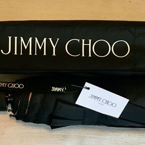 **Jimmy Choo Black & Animal Print Umbrella